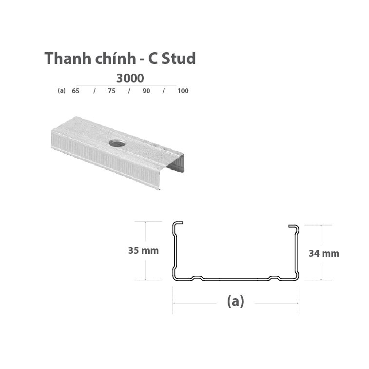 U đứng 3000mm